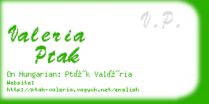 valeria ptak business card